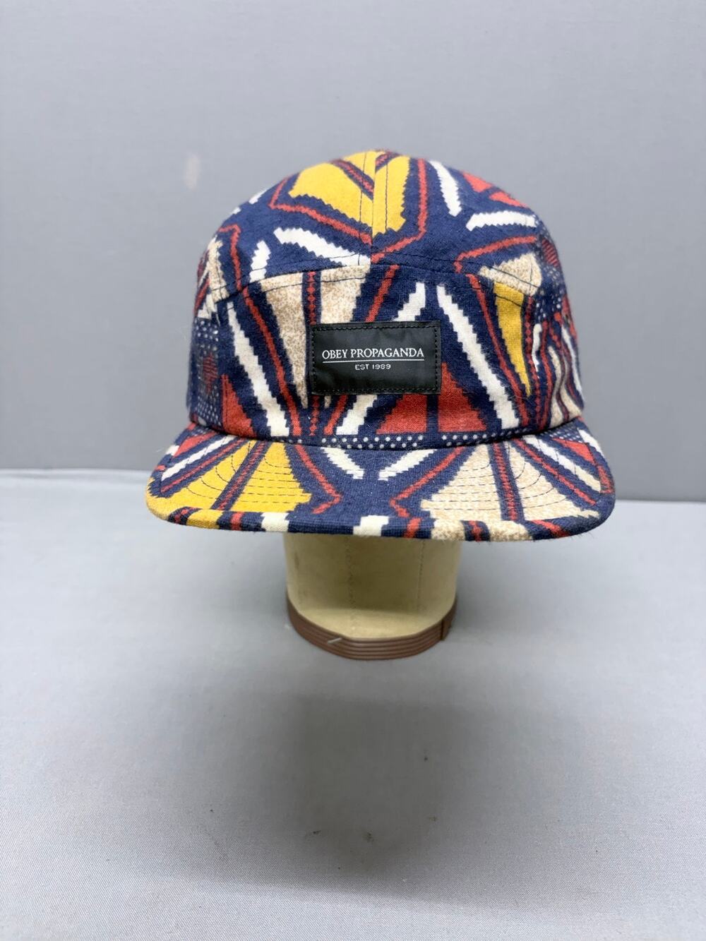 Obey Propaganda Southwest Aztec Geometric 5-Panel Camper Hat Cap Strapback